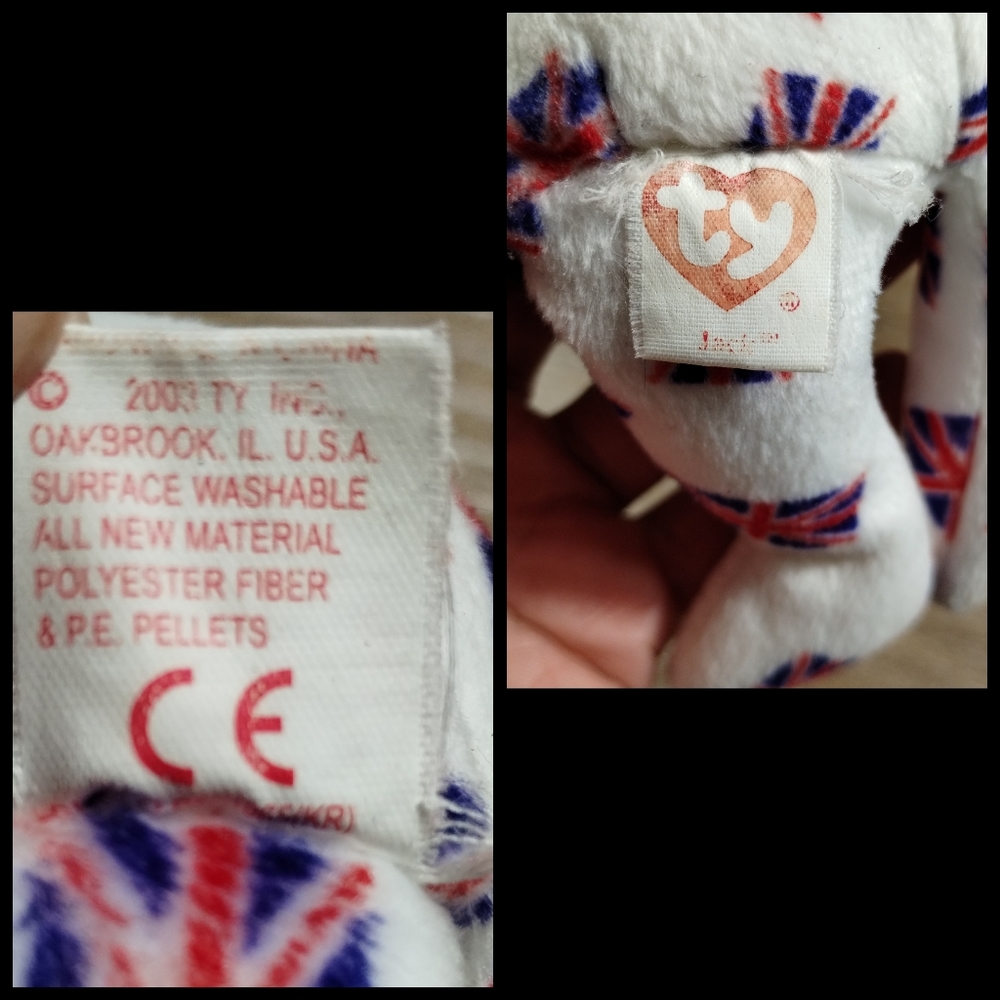 -Ty Beanie Babies โJackโ the Bear - UK Exclusive 9in - Picture 13 of 13